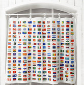 World National Flags patterned Fabric made in Korea by the Panel 85cm x 110cm