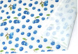 韓国でプリントされたブルーベリー柄の生地(半ヤード単位)