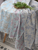 Botanical Garden Toile de Jouy patterned Fabric made in Korea by Half Yard / 45 X 140cm 18" X 55", Cotton Linen