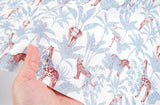 Animal Morning of Serengeti patterned OEKO-TEX® Fabric, Made in Korea by the Half Yard