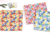 ミックスカラーフラワー花柄生地(韓国製、半ヤード単位)