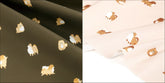 Pomeranian Dog Patterned Fabric made in Korea by the Half Yard