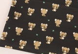 韓国製のかわいい動物柄のアライグマ柄生地(半ヤード)
