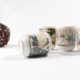 韓国の伝統的な焼酎ショットグラス 韓国の絵画風 5個セット