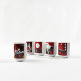 韓国の伝統的な焼酎ショットグラス 韓国特製 韓札スタイル 5個セット