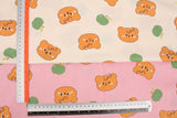 Bear and Apple 30s Fabric printed in Korea 45 x 160cm by the Half Yard