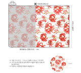 Red Spider Lily Flower Cluster Amaryllis Patterned Fabric made in Korea by the Half Yard Digital Textile Printing