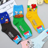 Snoopy Peanuts Journey Patterned Low Cut Socks Women's Socks made in Korea