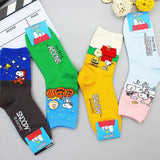 Snoopy Peanuts Journey Patterned Low Cut Socks Women's Socks made in Korea