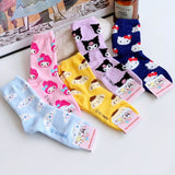 Sanrio Characters Face Patterned Slumber Socks Women's Socks Foot Fluffy Socks made in Korea