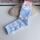 Sanrio Characters Face Patterned Slumber Socks Women's Socks Foot Fluffy Socks made in Korea