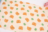Bear and Apple 30s Fabric printed in Korea 45 x 160cm by the Half Yard
