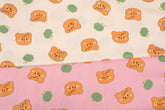 Bear and Apple 30s Fabric printed in Korea 45 x 160cm by the Half Yard