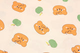 Bear and Apple 30s Fabric printed in Korea 45 x 160cm by the Half Yard