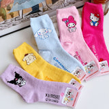 Sanrio Characters Face Patterned Slumber Socks Women's Socks, Fluffy Socks made in Korea