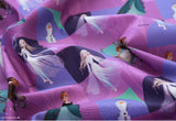 Disney Princess Frozen Elsa Anna Snow Forest Fabric printed in Korea by the Half Yard