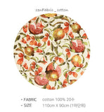 水果石榴圖案布料,可愛,縫紉,韓國製造被子半碼