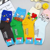 Snoopy Peanuts Journey Patterned Low Cut Socks Women's Socks made in Korea