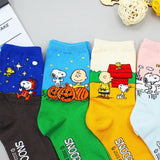 Snoopy Peanuts Journey Patterned Low Cut Socks Women's Socks made in Korea