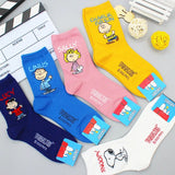 Snoopy Peanuts Name Patterned Low Cut Socks Women's Socks made in Korea