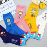 Snoopy Peanuts Name Patterned Low Cut Socks Women's Socks made in Korea