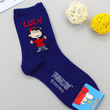 Snoopy Peanuts Name Patterned Low Cut Socks Women's Socks made in Korea