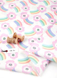 Colorful Rainbow Floral Flower Fabric made in Korea by the Half Yard