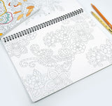 蝴蝶螺旋筆記本簡易版著色本韓國彩色繪畫本