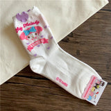 Sanrio Characters Heart Patterned Half Crew Socks Women's Socks made in Korea