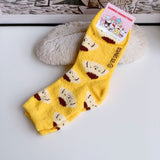 Sanrio Characters Face Patterned Slumber Socks Women's Socks Foot Fluffy Socks made in Korea