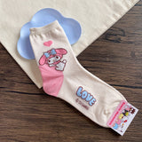 サンリオキャラクターズ ビッグハート柄ソックス レディースソックス 韓国製