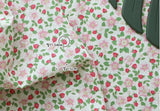 韓国製のイチゴの花柄生地(半ヤード)