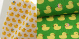韓国製の黄色のゴム製アヒルの生地(半ヤード単位)