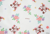 韓国でプリントされたディズニー ミッキー ミニー マウス ブロッサム フラワー ファブリック ハーフヤード