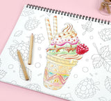 蝴蝶螺旋筆記本簡易版著色本韓國彩色繪畫本