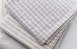 Check Patterned Gingham Stripe Solid Violet Biowash Fabric printed in Korea 36" x 62" 90cm x 160cm by the Yard