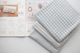 Check Patterned Gingham Stripe Solid Skyblue Biowash Fabric printed in Korea 36" x 62" 90cm x 160cm by the Yard
