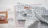 Check Patterned Gingham Stripe Solid Skyblue Biowash Fabric printed in Korea 36" x 62" 90cm x 160cm by the Yard