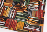 Book Bookshelf Library printed Fabric designed by Marina Kalinowski Kanvas with Benartex by the Half Yard