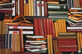 Book Bookshelf Library printed Fabric designed by Marina Kalinowski Kanvas with Benartex by the Half Yard
