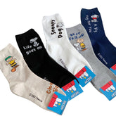 Snoopy Peanuts Dog Puppy Patterned Low Cut Socks Women's Socks made in Korea