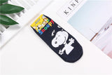 Snoopy Peanuts Patterned Basic Sneaker Socks Women's Socks made in Korea