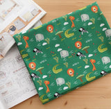 Savanna Animals Lion Elephant Alligator Fabric made in Korea by the Half Yard
