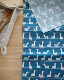 スカンジナビアスタイルのダック柄生地(韓国製、半ヤード単位)