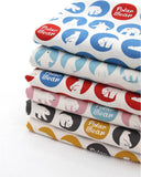 韓国製のカラフルなシロクマ柄生地(半ヤード単位)