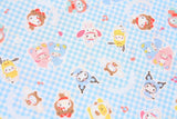 Sanrio Kuromi Cinnamoroll My Melody 動物服裝格子佈料由 Half Yard 在日本印製