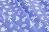 可愛的小龍飛藍幼龍圖案布料半碼韓國製造