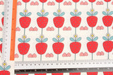 イチゴ柄の40年代生地、韓国製、ヤード単位、36インチ x 58インチまたは90 x 145cm
