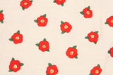 Camellia Flower Patterned Double Gauze Fabric made in Korea by the Yard 36" x 59" or 90 x 150cm