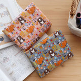 韓国製のアニマルフォレストフォックスベア柄生地(半ヤード)